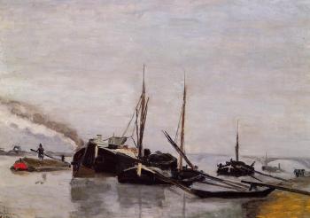 阿曼 吉約曼 Barges on the Seine at Bercy 阿曼 吉約曼 Barges on the Seine at Bercy